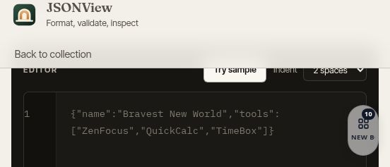 JSONView: a collapsible JSON tree with copyable paths